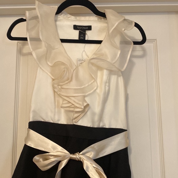 Black and Cream Ruffle Black House White Market Dress - NEW - Picture 5 of 13